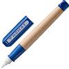 Lamy abc blue - stilografica per i primi passi, adatta ai bambini, con impugnatura ergonomica e pennino in acciaio lucido per mancini misura M - legno d'acero - cartuccia T 10 blue inclusa