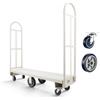 VEVOR Carrello a Piattaforma per Movimentazione Manuale Capacità Carico max. 907,18 kg, Carrello Multiuso in Acciaio Industriale con 6 Ruote Maniglia Doppia Staccabile 1525 x 410 x 1520 mm Logistica