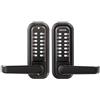 VEVOR Serratura Porte Meccanica Tastiera Bifacciale Codice 4-7 Cifre con Maniglia, Serratura per Porta Senza Chiavi Batterie Spessore Compatibile 35-65 mm, Porta d'Ingresso, Colore Finitura Bronzo