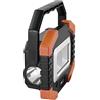 EMOS Lampada da lavoro a LED, piccolo faretto da lavoro portatile, luminosità 350 lm, portata luminosa 110 m, 2 modalità di luce, funzionamento a batteria fino a 20 ore, manico girevole