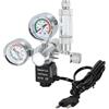BONJUME Regolatore Di Co2 Per Acquari, Riduttore Di Pressione Di Co2 Per Acquari Piantumati Con Doppio Display Di Misura Con Sistema Di Valvola Di Ritegno Del Contabolle E Valvola Solenoide Interfaccia W21.8