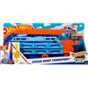 Hot Wheels - Autotrasportatore a Caduta Libera, con 1 macchinina, contiene più di 20 veicoli in scala 1:64, si trasforma in una pista con discesa da 60 cm, Giocattolo per Bambini 4+ Anni, HDY92
