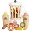 Le Toy Van - TV296 - Gioco educativo frullatore per bambini 2 anni in legno, Montessori, con caraffa staccabile, 6 frutti da tagliare con velcro, 1 coltello, 2 bicchieri con guarnizioni rimovibili