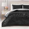 Juicy Couture Set piumone, poliestere, velluto nero, Twin/Twin XL