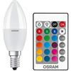 Osram Retrofit RGBW Lampade con Telecomando Lampadina LED, Attacco: B22d, Bianca Calda, 2700 K, 2.50 W, Equivalenti a 25 W, LED Retrofit CLASSIC P, Opaco, Taglia Unica
