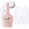 Imtiti Smalto per unghie bianco caldo, 1 pezzo di smalto gel bianco puro, smalto gel UV LED, lunga durata, nail art manicure fai da te a casa per l'autunno e l'inverno (10 ML)