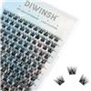DIWINSH Ciglia Finte Ciuffetti 132 Pezzi Naturale Estensioni Ciglia Individuali 9-15 mm Lash Extension D Curl Lash Clusters Morbide Grappolo Extension Ciglia Kit (MQ-9-15mm)