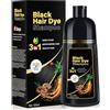MEIDU Black Hair Dye Shampoo per capelli grigi, 3 in 1, per uomini e donne, shampoo per capelli grigi, capelli grigi Against Grey Hair (500 ml)