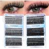Diwinsh Ciglia Finte Ciuffetti 600 pezzi 30D + 40D + 50D+60D+80D+100D Ciglia Volume Russo mix 8-16 mm D Curl Ciuffetti Ciglia Finte DIY Individuali Naturale Lash Extension a Casa