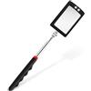 Greluma 1 Pezzo Specchio di ispezione Flessibile telescopico con Illuminazione a LED, Girevole a 360° per Una Visione più Ampia