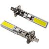 Riloer Lampadine per fari H1, luci di marcia diurna a LED COB 2PCS, fendinebbia per veicoli, luce bianca
