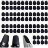 KEYRI 80 Pezzi Boccaglio Cuscino 0.5 mm Cuscinetti per Sax Toppe per Bocchino per Sassofono Cuscinetti in Silicone Cuscinettis per Saxs Contralto Tenore Adesivo Forte Boccaglio Sax (Nero)