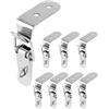 QWORK® Confezione da 8 robuste chiusure a tensionamento 72 x 24 mm, chiusura ad angolo con bottone a pressione, chiusura di sicurezza per chiusure per box e chiusure per pareti laterali del rimorchio