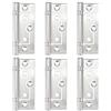 Hamwesh Set di 6 Cerniere Silenziose per Mobili, Robuste Cerniere Piatte in Acciaio Inossidabile per Apertura Regolare della Porta, Adatte a Varie Porte 8x3,3 Cm 330 G