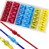 RUNCCI-YUN 200 Pezzi connettori per cavi,Terminali a Crimpare Kit,Connettori elettrici,Maschio e Femmina Isolati Capicorda Elettrici Crimp, Kit Connettore Vanga