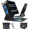 typecase Custodia Edge per Apple iPad Pro 13 con tastiera (M4/M5) (2024/2025), custodia per iPad 13 Pro con tastiera, touchpad e portapenne, retroilluminazione, QWERTZ, nero