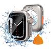 Yolovie Custodia impermeabile 2 in 1 compatibile con Apple Watch 45 mm, pellicola protettiva per schermo serie 9/8/7 (design ultra stile) per iWatch in vetro temperato per PC, accessori per cover