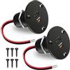 Obeaming Presa USB 12V Camper, Alluminio Presa USB-C 100W & USB-A QC3.0 18W Caricatore Carica Rapida per Laptop, per Roulotte Barca Camion Auto, 2 Pezzi