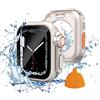 Yolovie Custodia impermeabile 2 in 1 compatibile con Apple Watch 45 mm, pellicola protettiva per schermo serie 9/8/7 (design ultra stile) iWatch in vetro temperato per PC, accessori per cover