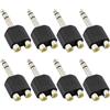 Greluma 8 pezzi Adattatore da spina stereo maschio da 6,35 mm a doppia RCA femmina, presa splitter audio da jack maschio TRS da 1/4 a doppia RCA femmina