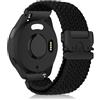 KeHowy 20mm Nylon Cinturino per Garmin Forerunner 70/170/170 Music 43mm/165/165 Music/245/645/570 42mm, Intrecciato Ricambio Cinturini per Garmin Vivoactive 6/5/Approach S50/S44 - Nero