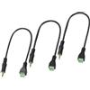 Greluma 3 Pz Cavo adattatore convertitore senza saldatura da 30 cm con connettore TS mono maschio da 3,5 mm (1/8) a terminale a vite a 2 pin