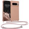 kwmobile Custodia Compatibile con Google Pixel 8 Pro Cover - Back Case in Silicone TPU - Protezione Smartphone con Cordino - coconut swirl