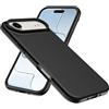 WFTE Cover per iPhone 17 Air Silicone Liquido Custodia Protettiva Protezione Anticaduta, Antiscivolo Cellulare Ultra Sottile Antiurto Morbido Case per Apple iPhone Air - Nero