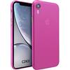 doupi UltraSlim Custodia per iPhone Xr (iPhone 10r) 6,1 pollici, satinato fine piuma facile mat semi trasparente Cover, pink