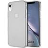 doupi UltraSlim AllClear Custodia per iPhone Xr (iPhone 10r) 6,1 pollici, TPU Silikon satinato fine piuma facile mat semi trasparente Cover, trasparente