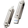 MOVE SPEED Chiavetta USB da 128 GB - Dual Drive Type C + USB 3.2 Stick con 400 MB/s, SSD esterno ad alta velocità compatibile con Thunderbolt 4 per iPhone16 Serie, Android Phone, MacBook/Pro/Air e
