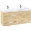 Villeroy & Boch Avento mobile con doppio lavabo, 4 scomparti estraibili, 4A23CKRW+A89300VJ, Avento [Mobili da Bagno > Mobili con Doppio Lavabo]