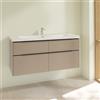 Villeroy & Boch Subway 3.0 mobile con lavabo, 4 scomparti estraibili, 4A70D501+C60201VM, Subway 3.0 [Mobili da Bagno > Mobili con Lavabo Integrato]