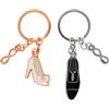 GRUSS & CO Coppia di portachiavi con motivo matrimonio | set regalo con 2 ciondoli figurati su carta regalo | regalo di nozze per coppie, per due, multicolore, Länge 8,4 cm, Motivo Scarpe