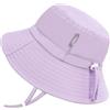 Jan & Jul - Cappellino da sole idrorepellente da bambina, con UPF 50+, lavanda, 6-24 mesi