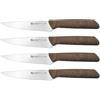 Sanelli Ambrogio SteaKing Ambrogio Sanelli - Set da 4 - Coltello Bistecca, lama Microdentata cm 13 in Acciaio Inox NitroB e Manico in SEBS, Coltello Professionale, Made in Italy