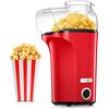 FOHERE Macchina Popcorn 1400W, 4L Gande Capacità, 120g Macchina per Popcorn Aria Calda, Pop Corn Macchina, Salute e Senza Grassi, 2 Minuti Veloce, Festa Film, Natale, Anniversario per Bambini
