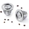BENFUCHEN Capsule Caffè Riutilizzabili Ricaricabili Espresso Pod in Acciaio Inossidabile Compatibili Con Macchine Nespresso OriginalLine (2 Capsule)