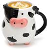RANJIMA Tazza di mucca 3D con animale, 585 ml, tazza da tè in ceramica con motivo di mucca, divertente tazza di mucca, dolce tazza da tè, tazza da caffè per bambini, ragazze, donne e amanti della