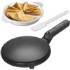 Baker's Friend Macchina per Crepes Instantanea, Padella per Crepes con Manico Anti-Scaldamento, Superficie Cottura Antiaderente da 20 cm, Regolazione Automatica della Temperatura, Grafite
