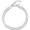 Amberta Bracciale a Serpente Piatto in Argento Sterling 925 per Donna: Bracciale Donna in Argento 4.5 mm 20 cm