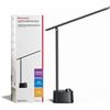 Honeywell LED Desk Lamp - H01 Pro Sunturalux™ Luce da scrivania pieghevole con porta di ricarica USB A+C, 3 modalità di colore lampada da tavolo dimmerabile per la lettura in ufficio (ferroso)