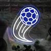 DAKABUKA Targa al neon per calcio, regolabile, pallone sportivo, luce LED luminosa per calcio per cameretta dei ragazzi, bar, rifugio maschile, decorazione, targa al neon per calcio per bambini, amici, regalo