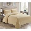 Kids Zone Home Collection Kids Zone Home Linen Copriletto Veronica, 3 pezzi, tinta unita (beige, matrimoniale/matrimoniale)