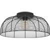 Eglo Derwen - Lampada da soffitto per soggiorno, camera letto, corridoio, in metallo di colore nero, attacco E27, diametro 45 cm