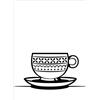 Vaessen Creative Cartella per Goffratura Tazza e Piattino 14,6 x 10,7 cm - Cartella per Embossing per Biglietti, Scrapbooking, Journaling - Riutilizzabile, Risultati Precisi, Per Macchine da Taglio