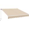Yaheetech Tenda da Sole a Bracci Estensibili Avvolgibile Impermeabile da Esterno Balcone con Manovella Resistente ai Raggi UV Manuale per Porta e Finestra Angolazione Regolabile 300 x 250 cm Beige