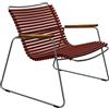 Houe - Poltrona bassa Click - Rosso - Acciaio termolaccato - Designer Henrik Pedersen