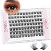 EMEDA Wispy Naturali Ciglia Finte Ciuffetti 3D Effetto Fai Da Te Extension 8mm 10mm 12mm 14mm Mixed Cigia C Curl Fluffy Individual Lashes Cluster (EDM05)
