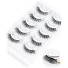 Obeyalash Ciglia Autoadesive Lunga Durata 12mm Self Adhesive Lashes No Glue Eyelashes Reusable Stick On Eyelashes Glueless Pack C Curl Easy to Use for Beginners 5 Pairs (6D46)